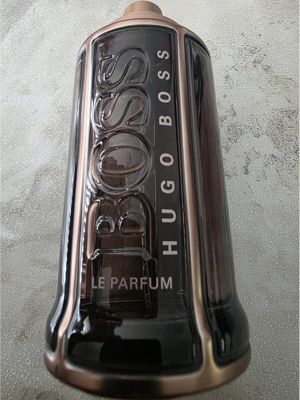EMPTY Hugo Boss cologne bottle.